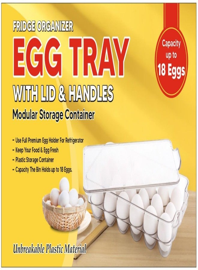 ELEXIQ Acrylic Egg Storage Box for 18 Eggs | Unbreakable - Image 2